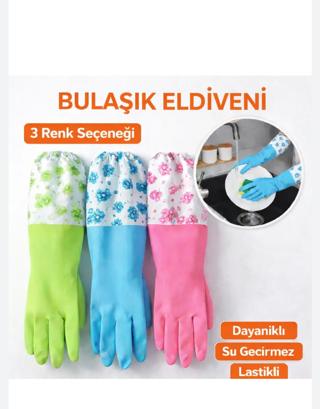 SU GEÇİRMEZ BULAŞIK ELDİVENİ